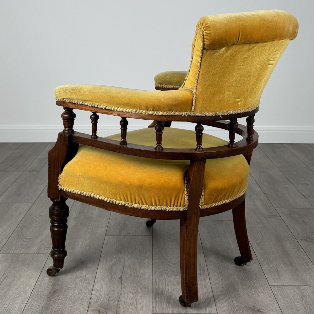 Antique 19th Century Tub Chair / Armchair In Mahogany  View III