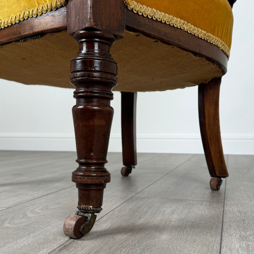 Antique 19th Century Tub Chair / Armchair In Mahogany  View XI