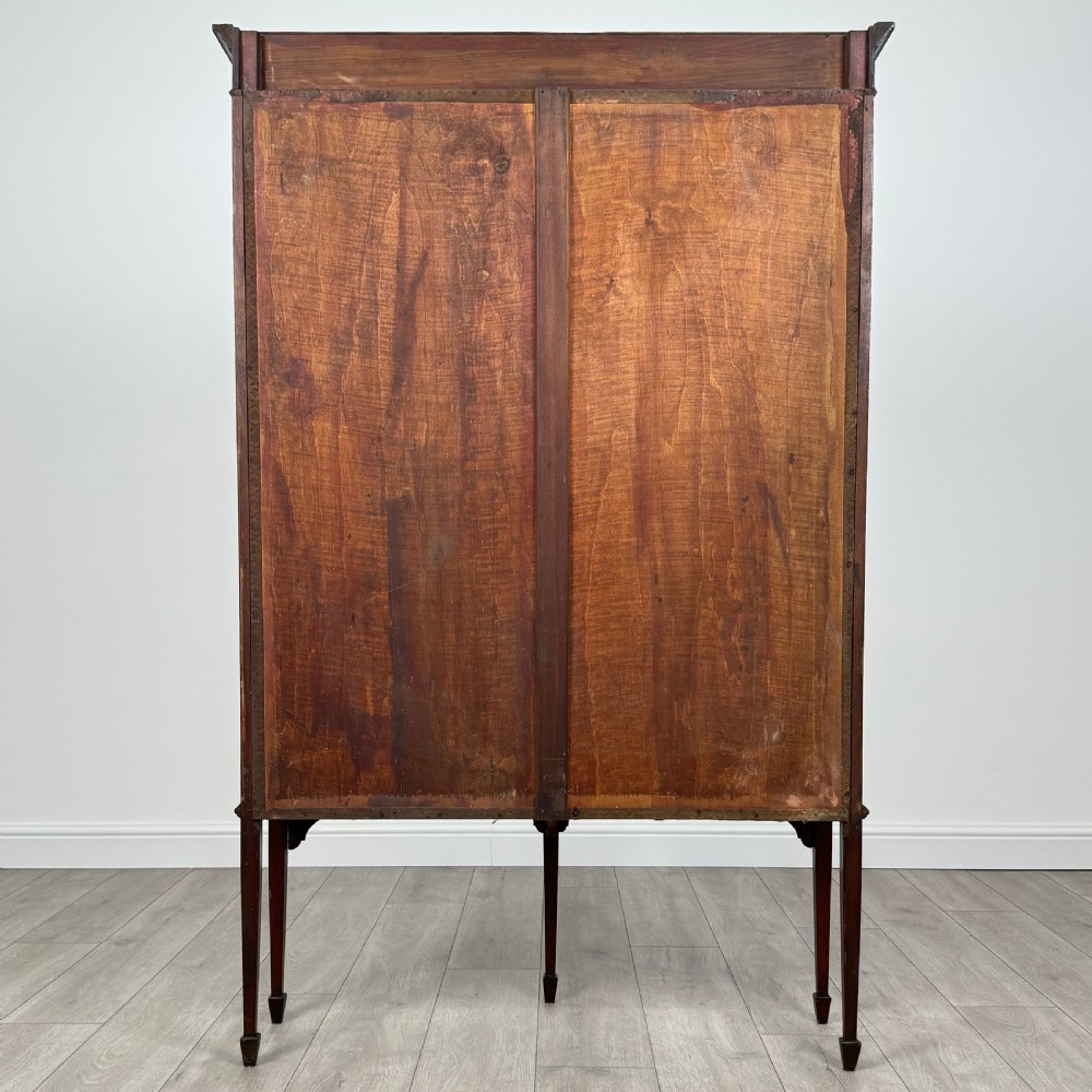 Antique Late 19th Century Inlaid Display Cabinet In Mahogany  View VI