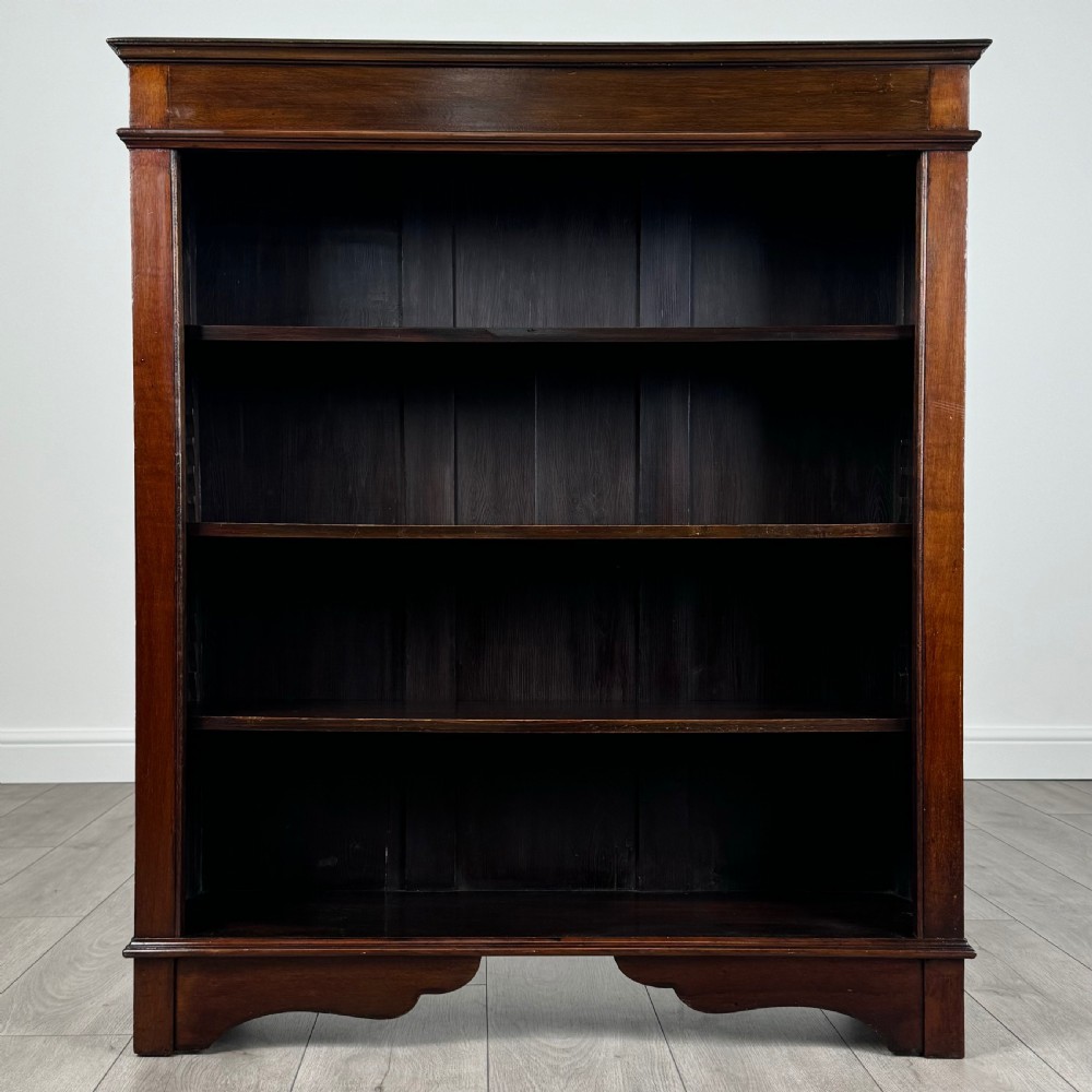 Antique 20th Century Small Open Bookcase In Mahogany 
