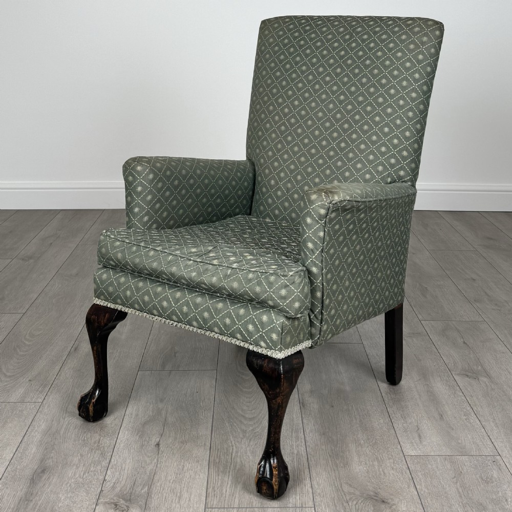 Antique 20th Century Armchair Of Small Proportion’s In Oak 