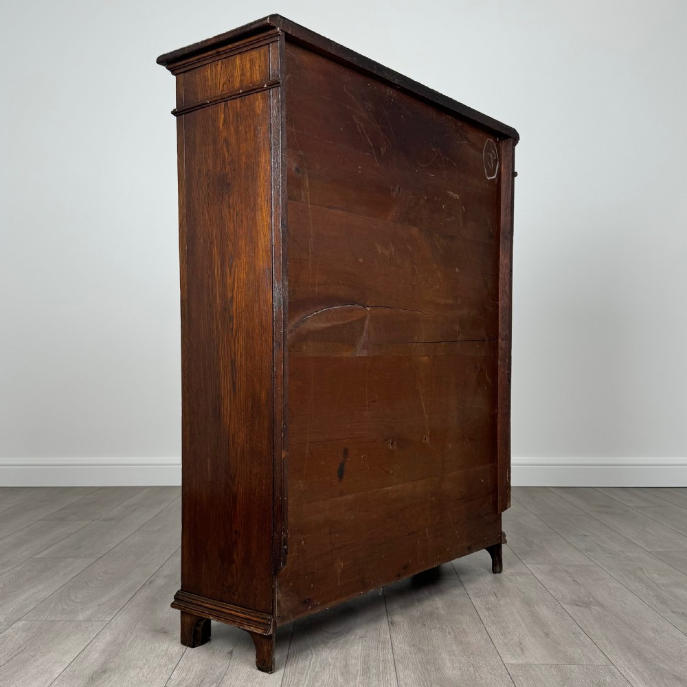 Antique 19th Century Heavily Carved Open Bookcase In Oak 
 View IV
