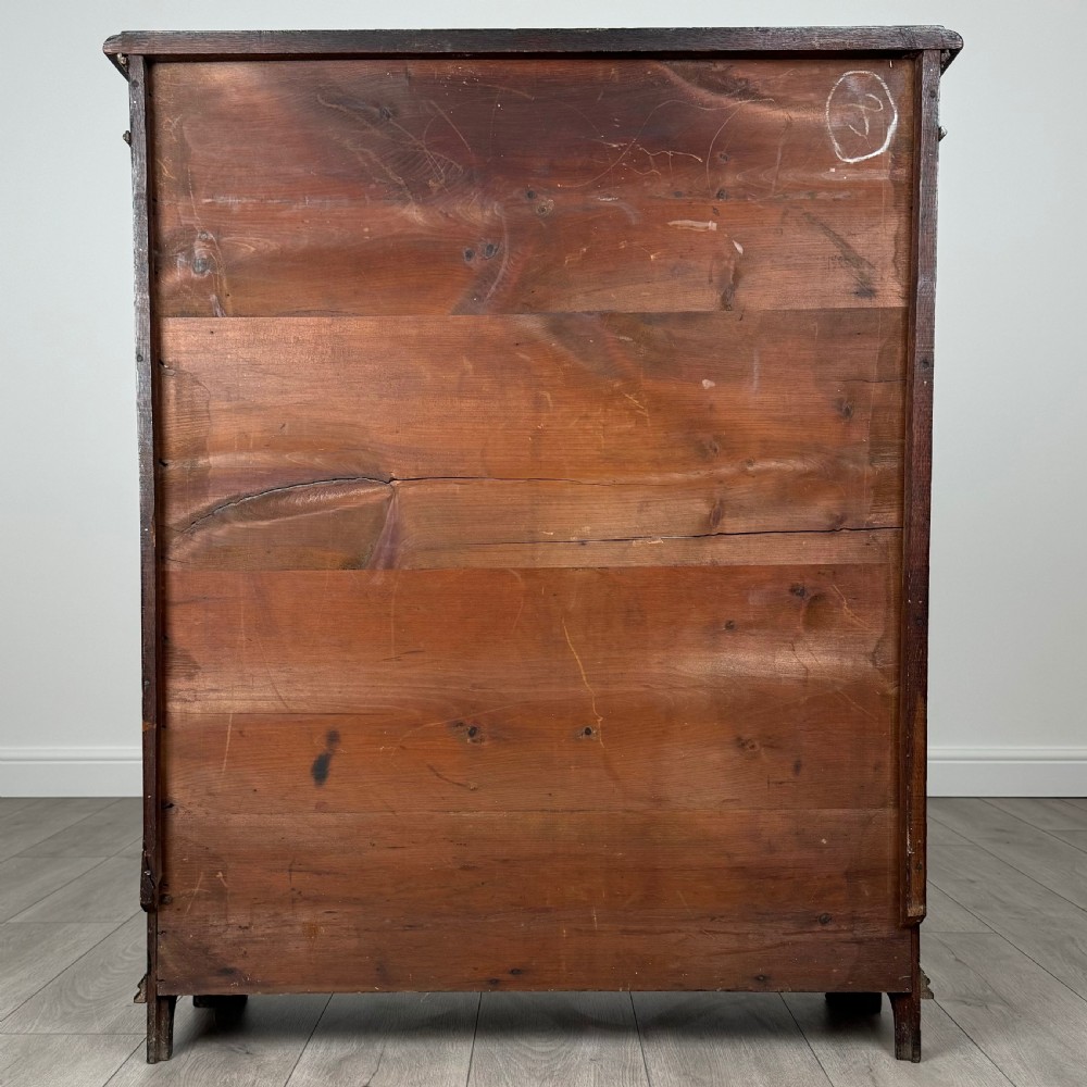 Antique 19th Century Heavily Carved Open Bookcase In Oak 
 View V