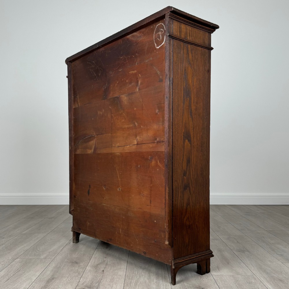 Antique 19th Century Heavily Carved Open Bookcase In Oak 
 View VI