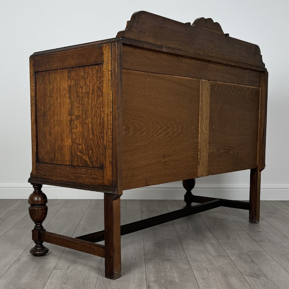  Antique 20th Century Art Nouveau Sideboard In Oak View IV