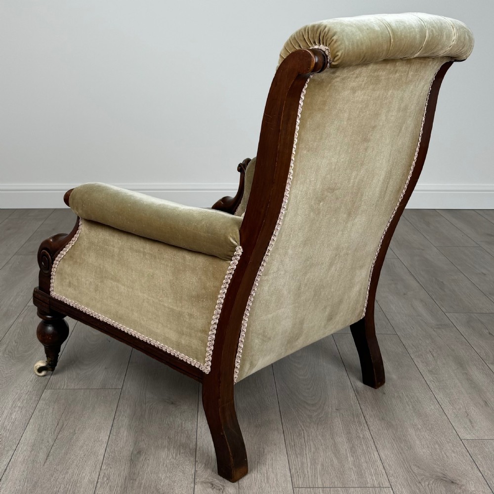  Antique 19th Century Good Quality Armchair In Mahogany  View III