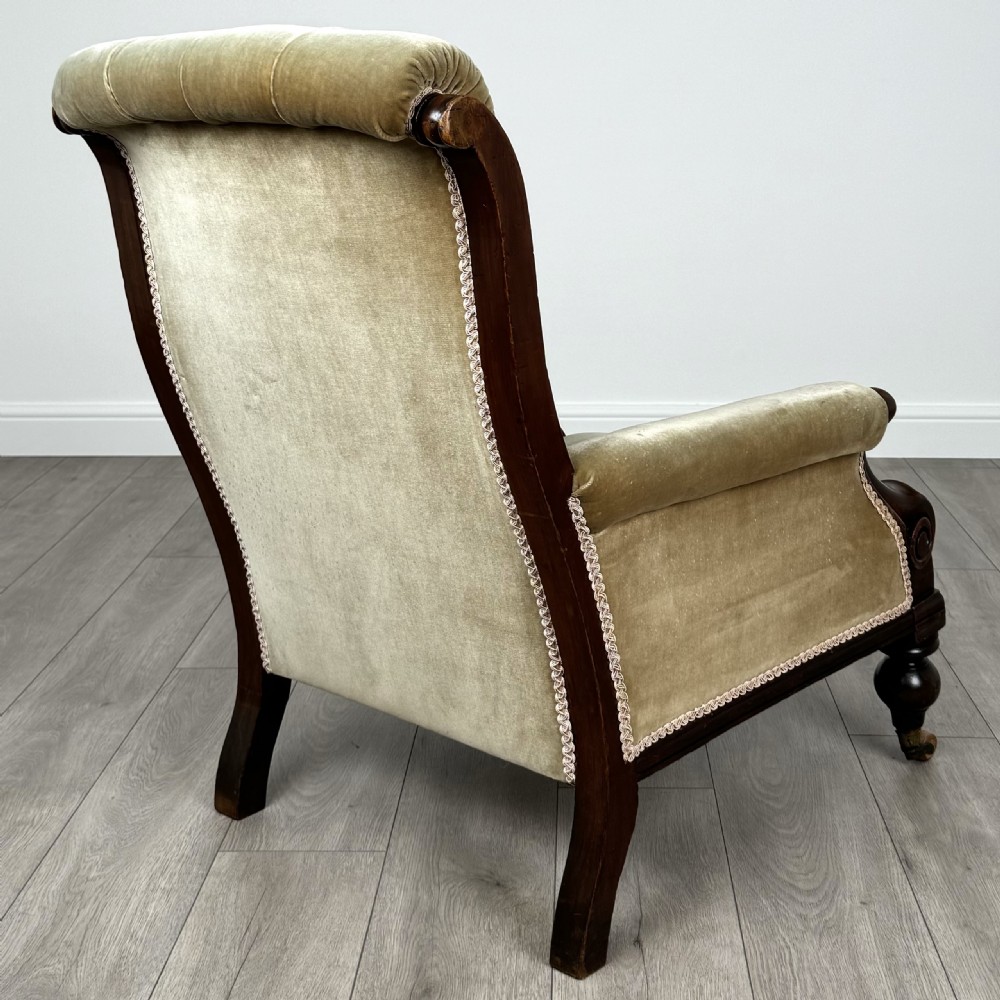 Antique 19th Century Good Quality Armchair In Mahogany  View VI