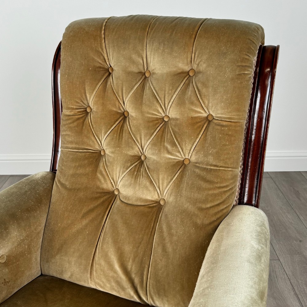  Antique 19th Century Good Quality Armchair In Mahogany  View IX