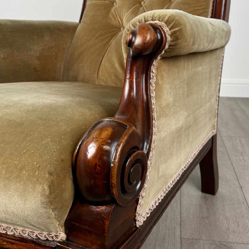  Antique 19th Century Good Quality Armchair In Mahogany  View X