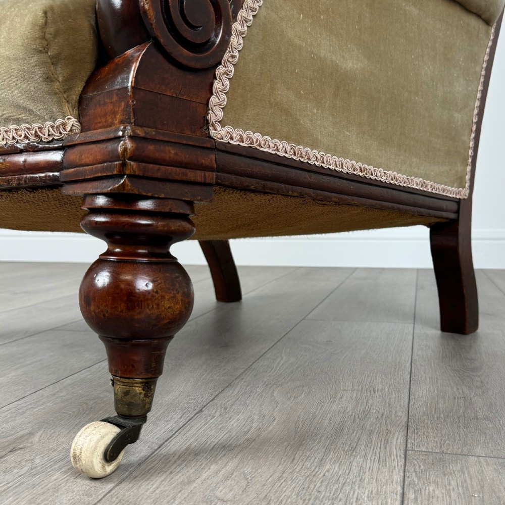  Antique 19th Century Good Quality Armchair In Mahogany  View XI