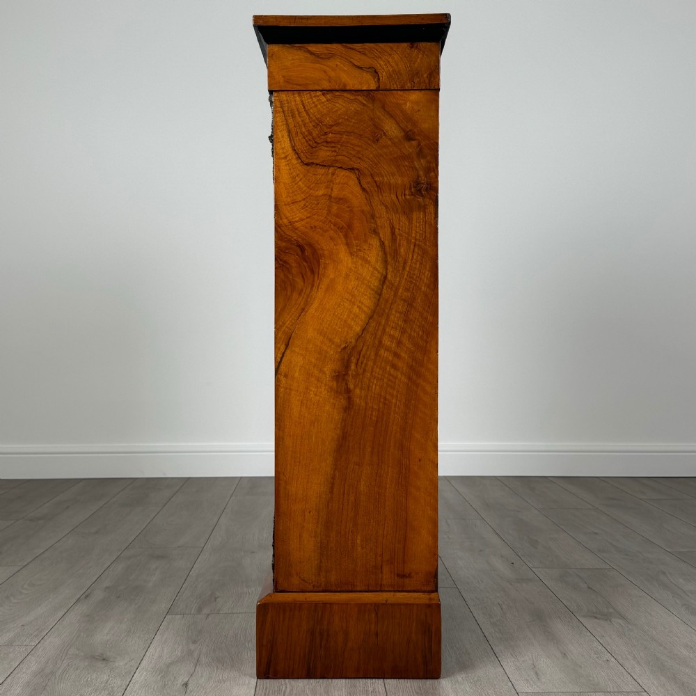 Antique 19th Century Small Inlaid Open Bookcase In Walnut  View III