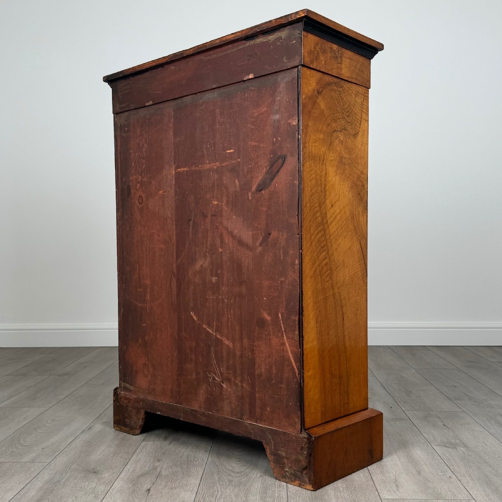 Antique 19th Century Small Inlaid Open Bookcase In Walnut  View VI