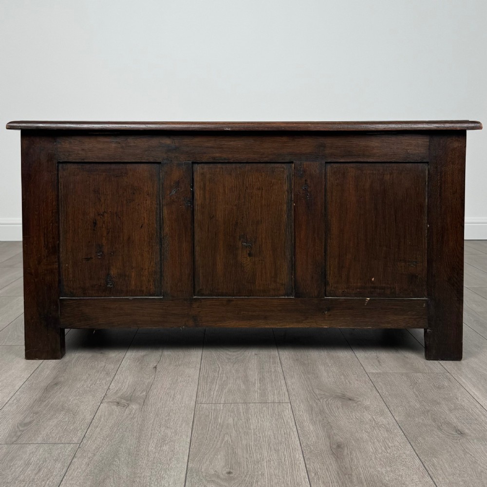 Antique 17th Century Style Carved Coffer In Oak  View V