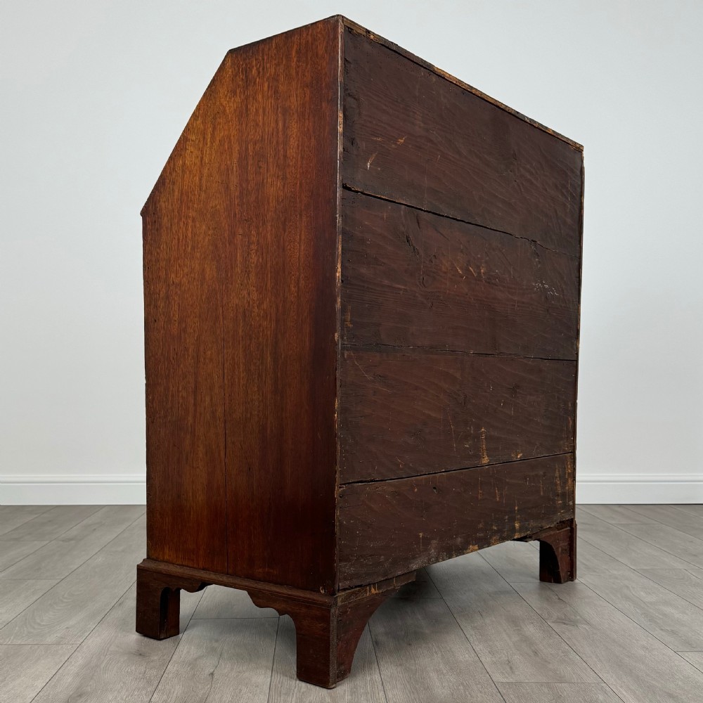 Antique 18th Century Bureau Of Good Quality In Mahogany  View V