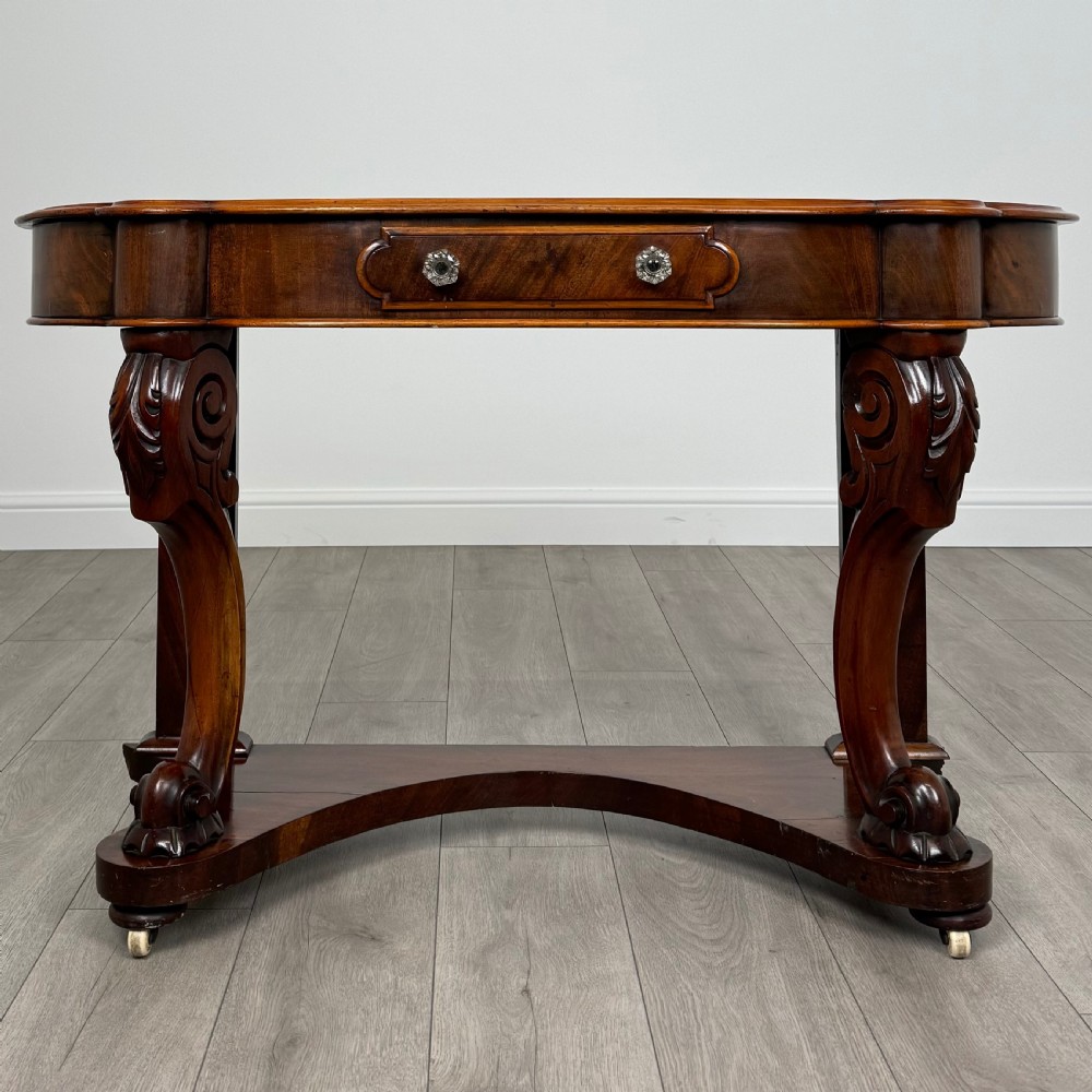 Antique 19th Century Console Table In Mahogany 