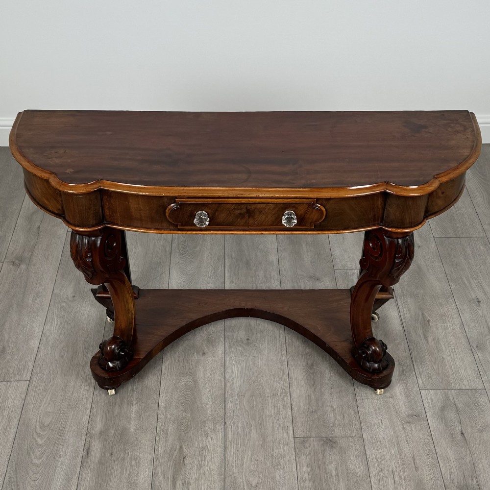  Antique 19th Century Console Table In Mahogany  View IX