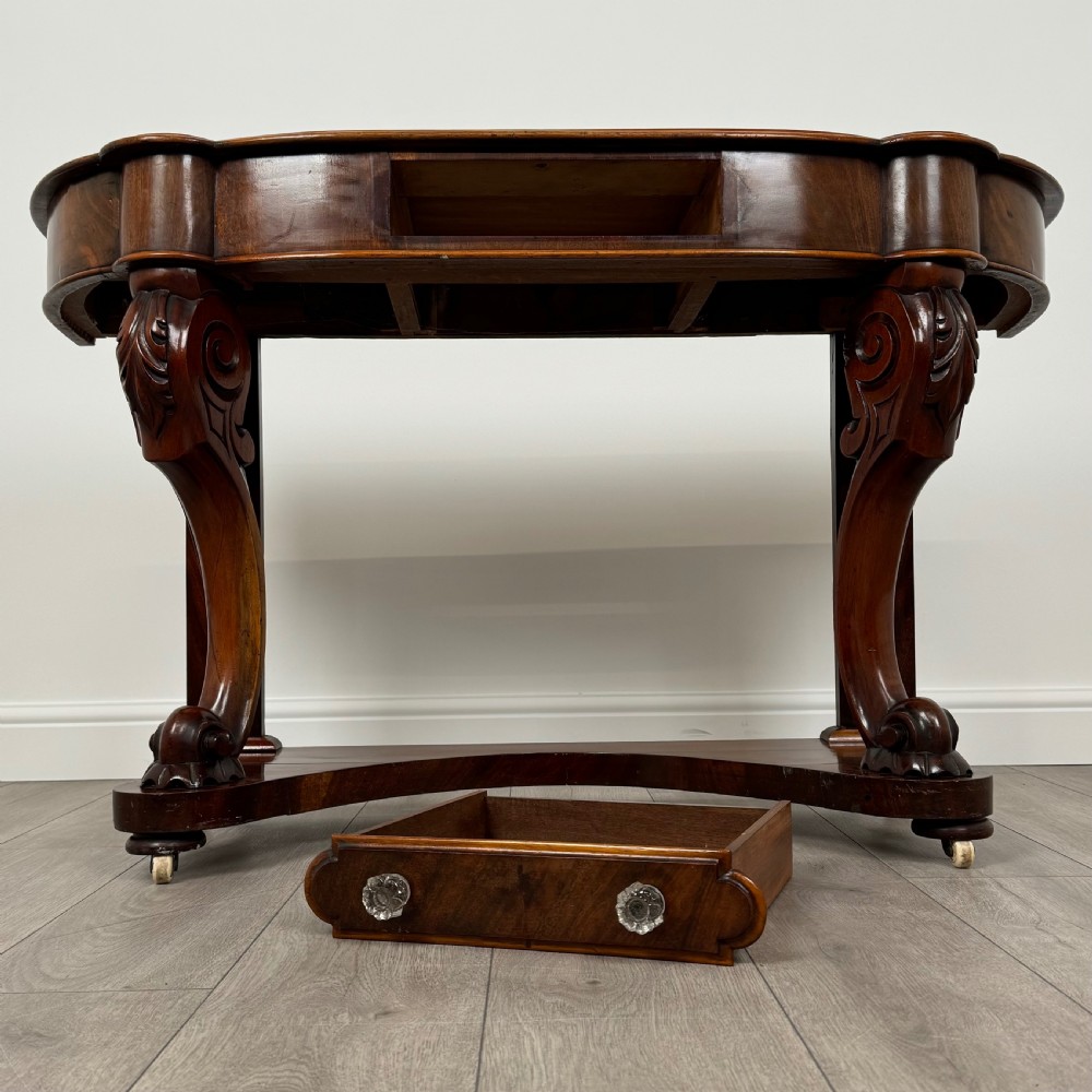  Antique 19th Century Console Table In Mahogany  View X