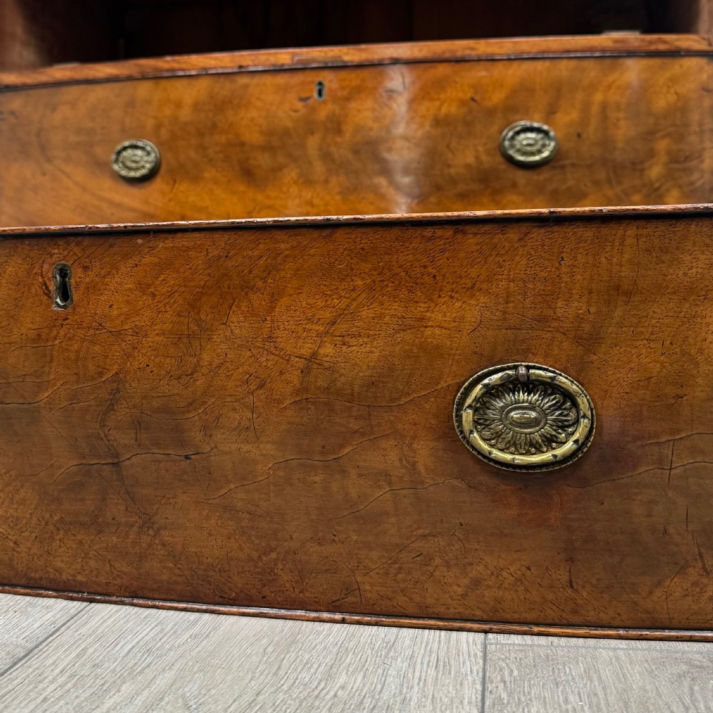 Antique 18th Century Small Bow Front Chest Of Drawers 
 View XI
