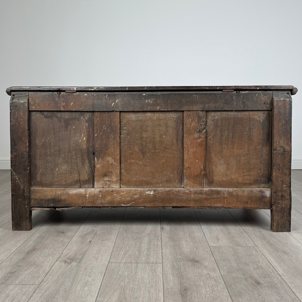  Antique 18th Century Good Quality Coffer In Oak 
 View V