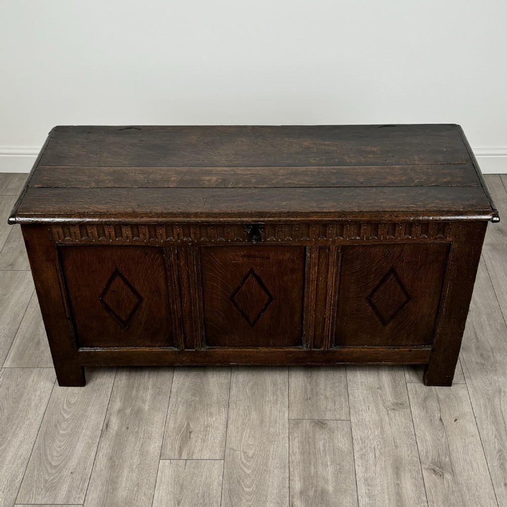  Antique 18th Century Good Quality Coffer In Oak 
 View IX