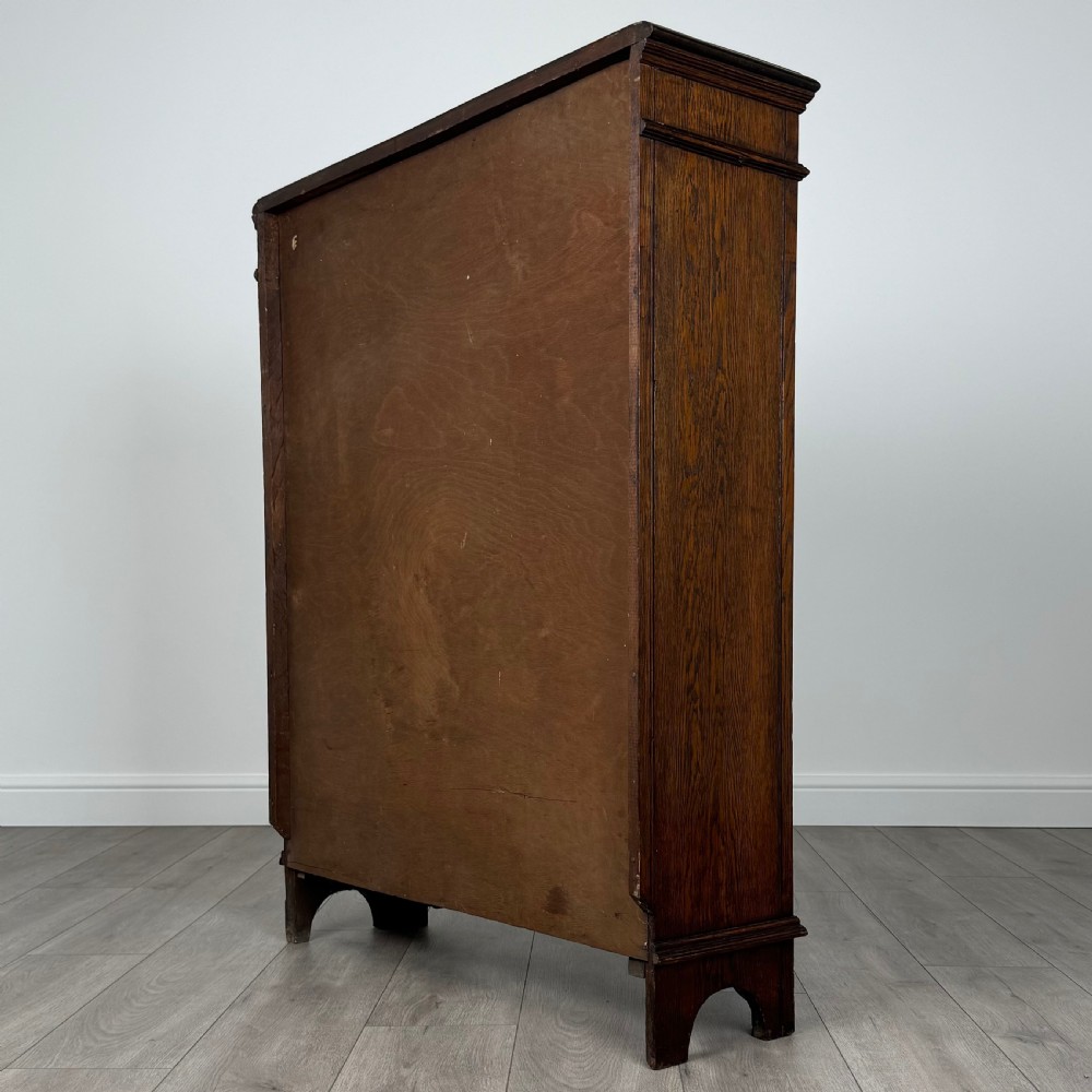Antique 19th Century Heavily Carved Open Bookcase In Oak 
 View V