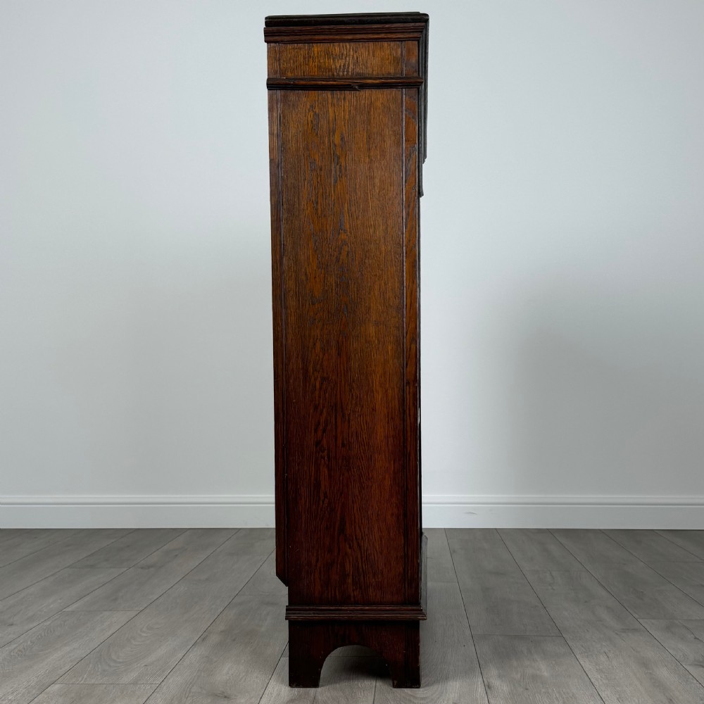 Antique 19th Century Heavily Carved Open Bookcase In Oak 
 View VII