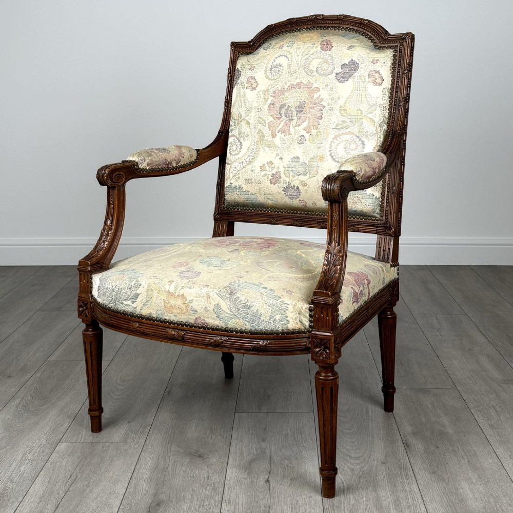 Antique 19th Century Pair Of French Armchair’s In Walnut  View II
