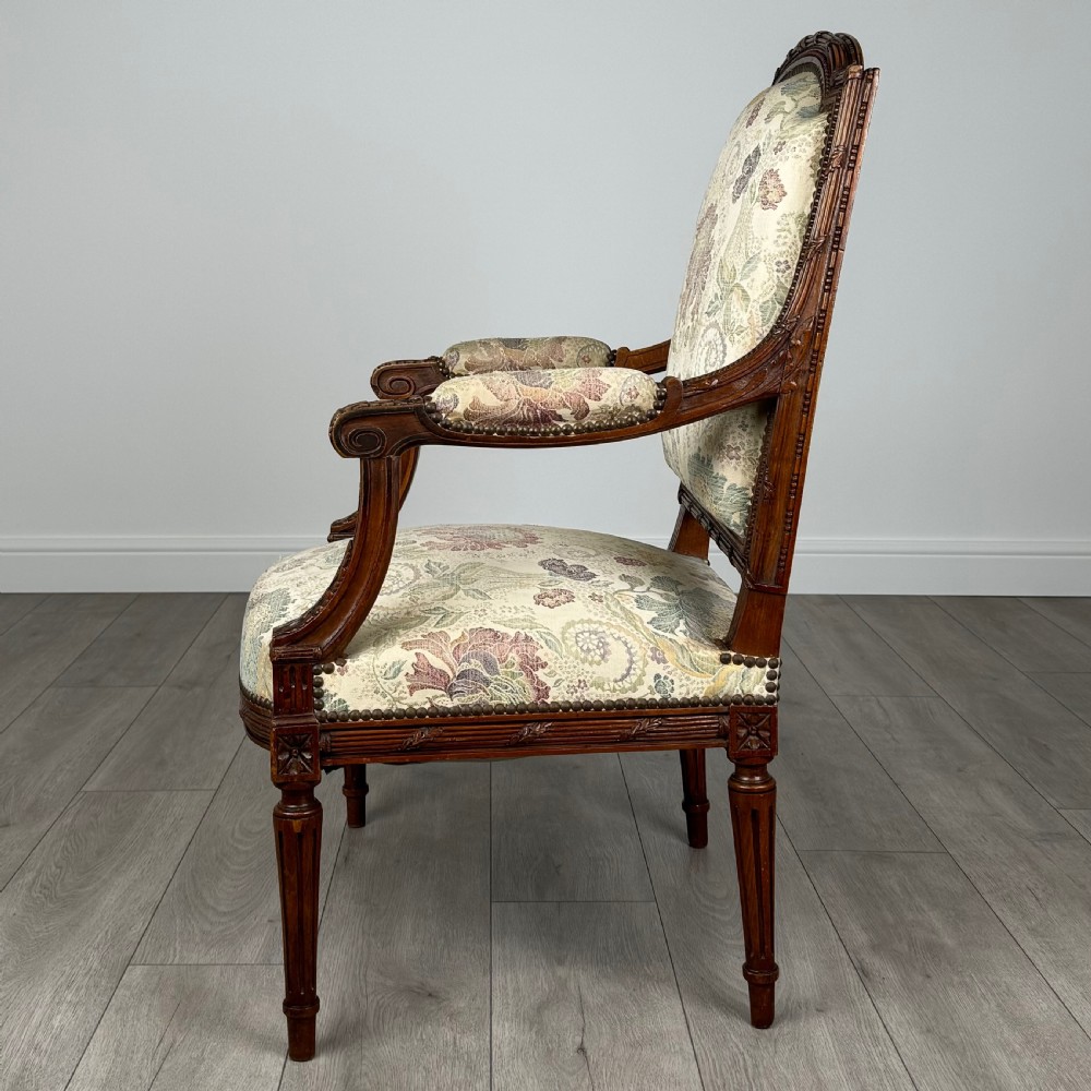 Antique 19th Century Pair Of French Armchair’s In Walnut  View III