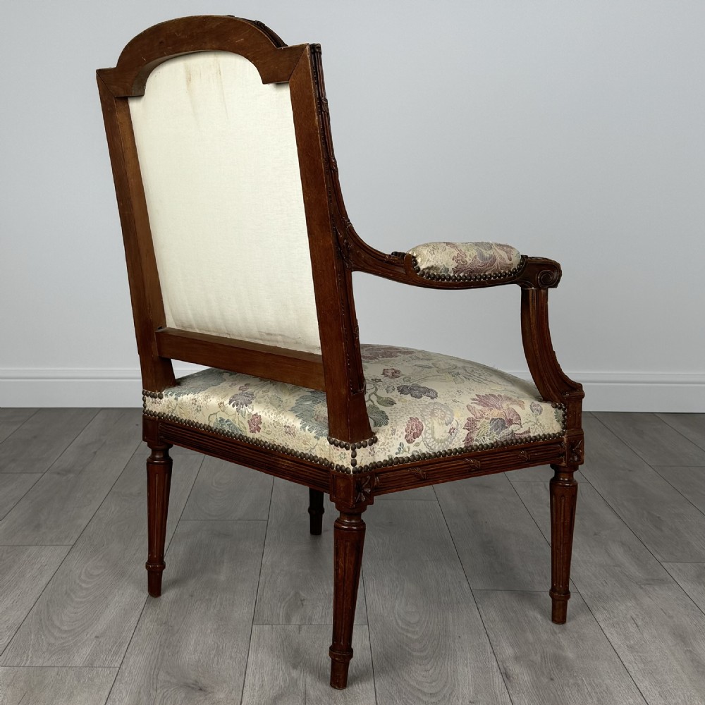 Antique 19th Century Pair Of French Armchair’s In Walnut  View VII