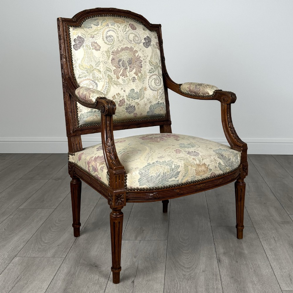 Antique 19th Century Pair Of French Armchair’s In Walnut  View VIII
