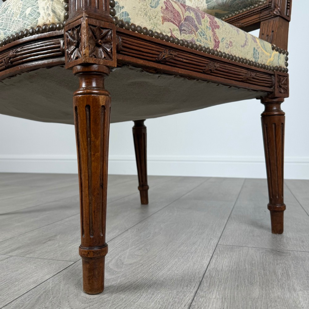 Antique 19th Century Pair Of French Armchair’s In Walnut  View X