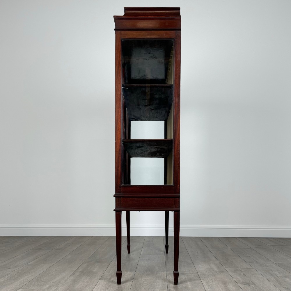  Antique 20th Century Inlaid Display Cabinet In Mahogany  View III