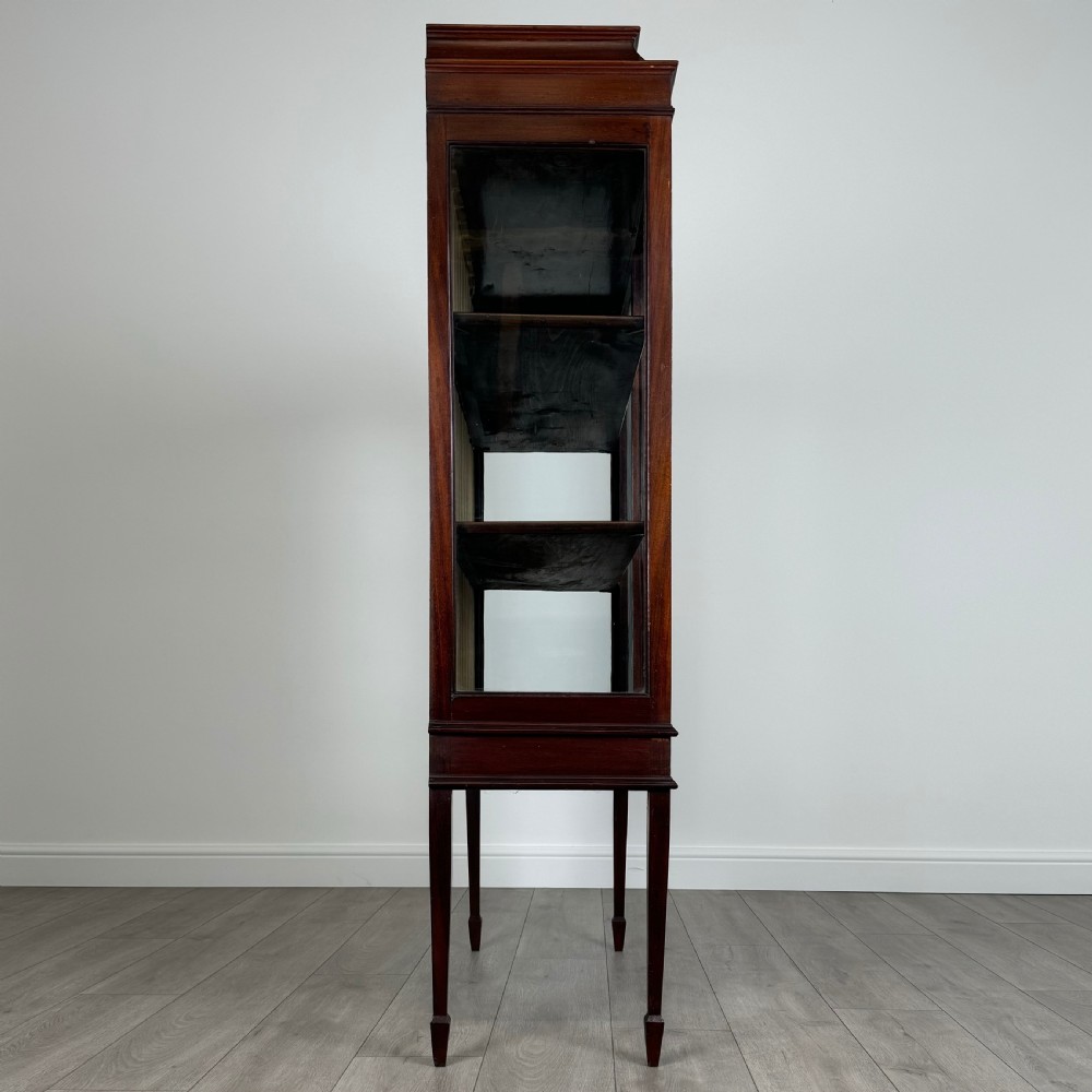  Antique 20th Century Inlaid Display Cabinet In Mahogany  View VIII