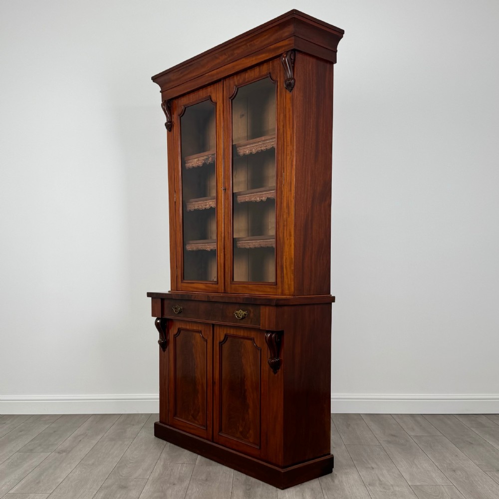 Antique 19th Century Good Quality Bookcase In Mahogany  View IV
