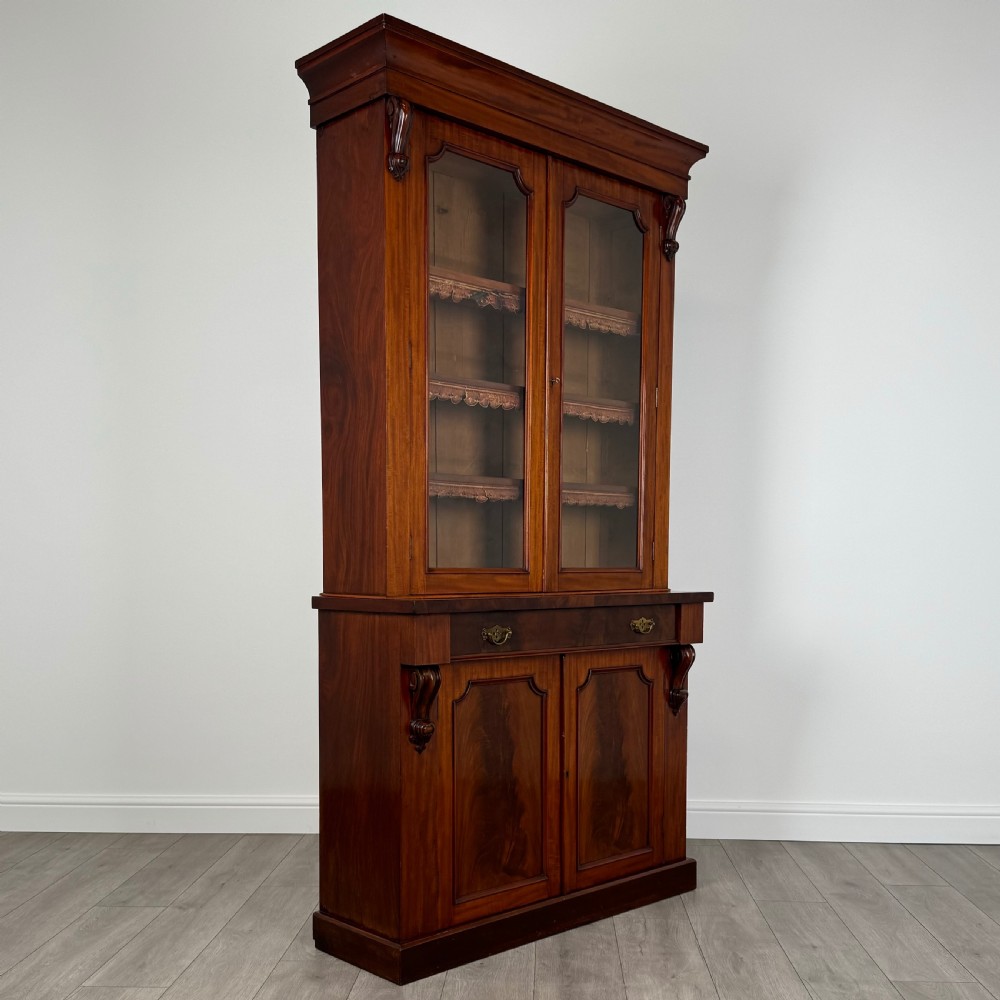 Antique 19th Century Good Quality Bookcase In Mahogany  View IX