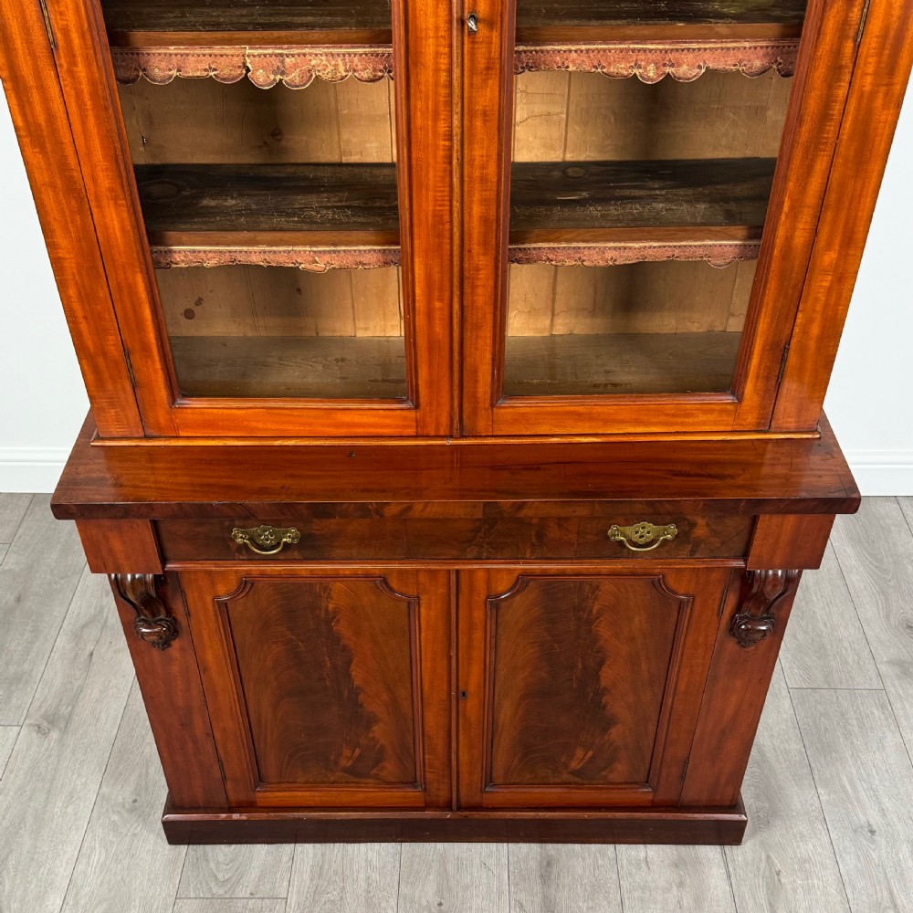 Antique 19th Century Good Quality Bookcase In Mahogany  View X