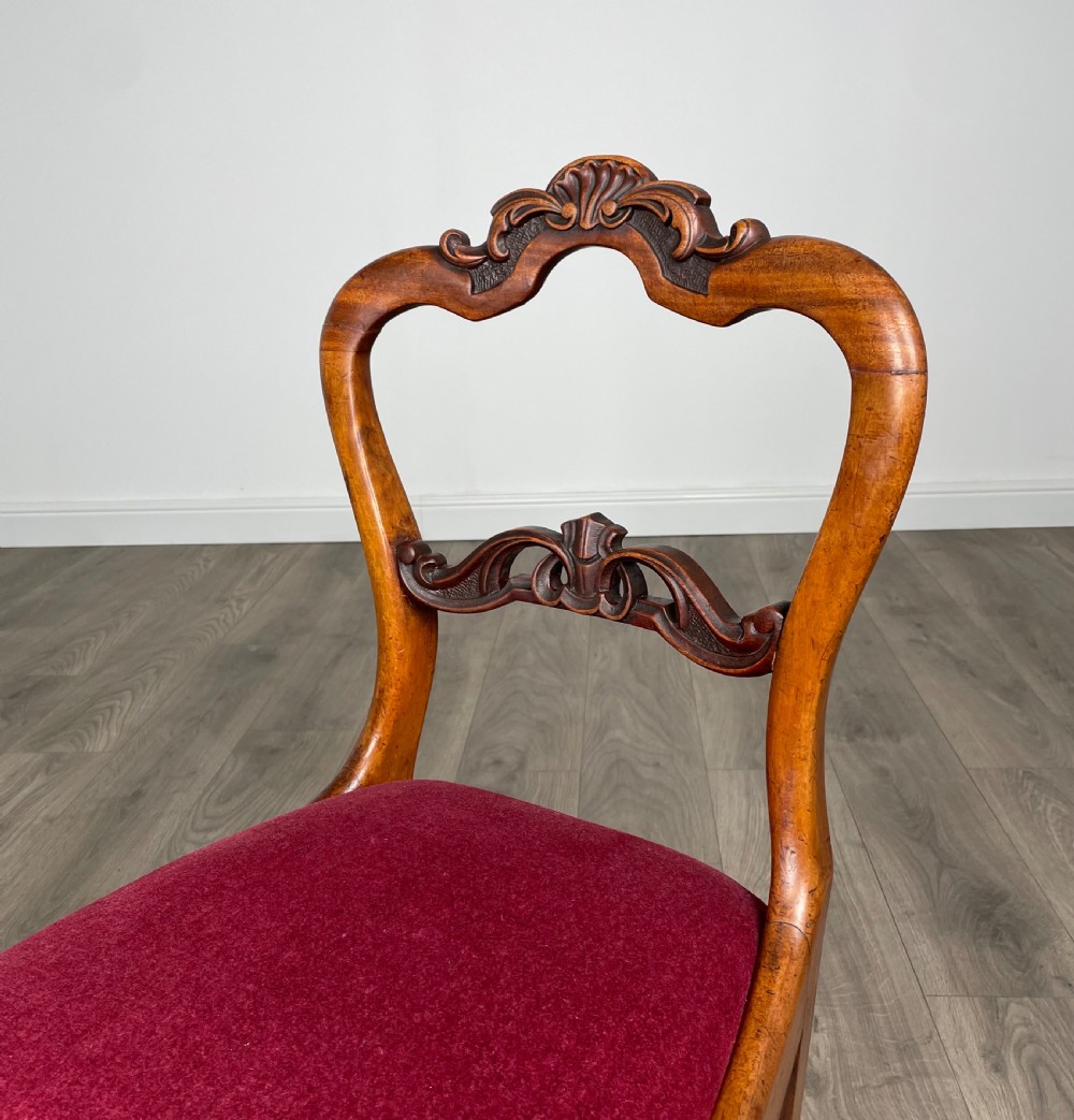Antique 19th Century Bedroom Chair / Hall Chair In Mahogany View V