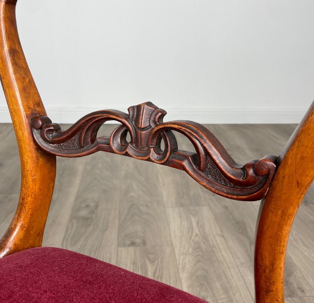 Antique 19th Century Bedroom Chair / Hall Chair In Mahogany View VIII