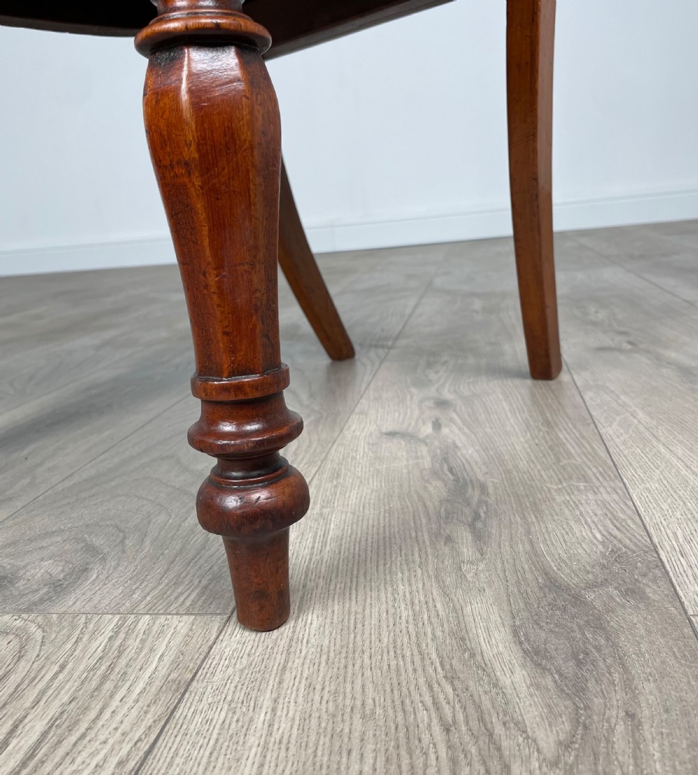 Antique 19th Century Bedroom Chair / Hall Chair In Mahogany View IX