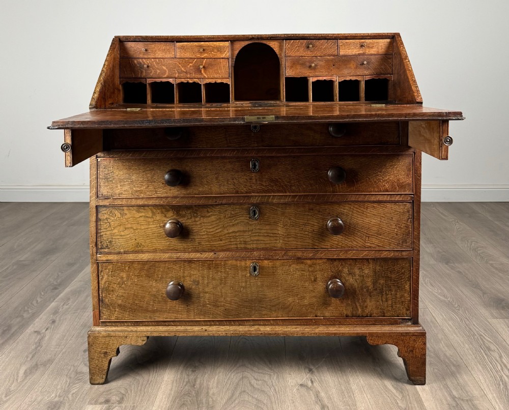 Antique 18th Century Good Quality Bureau In Oak View II