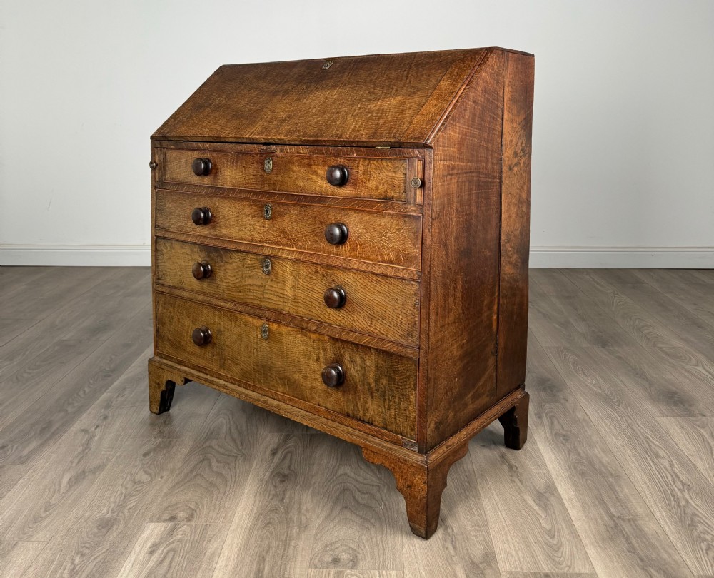 Antique 18th Century Good Quality Bureau In Oak View III