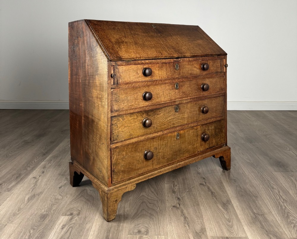 Antique 18th Century Good Quality Bureau In Oak View IX