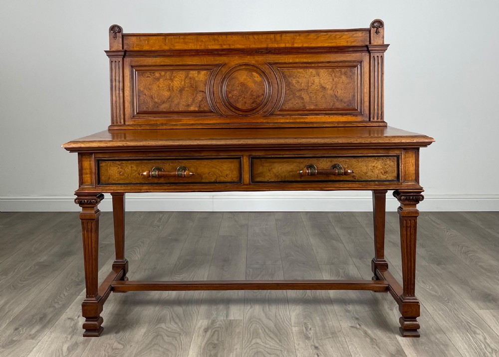 Antique 19th Century Side Table / Console Table In Oak 