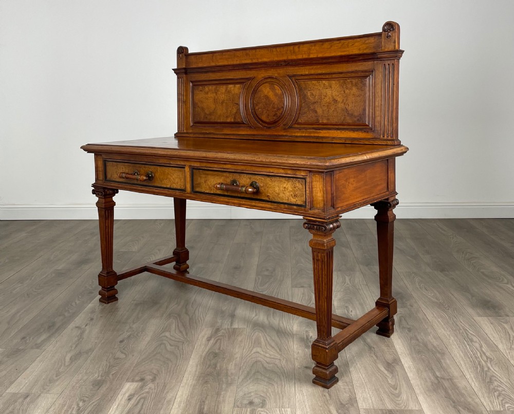 Antique 19th Century Side Table / Console Table In Oak  View II