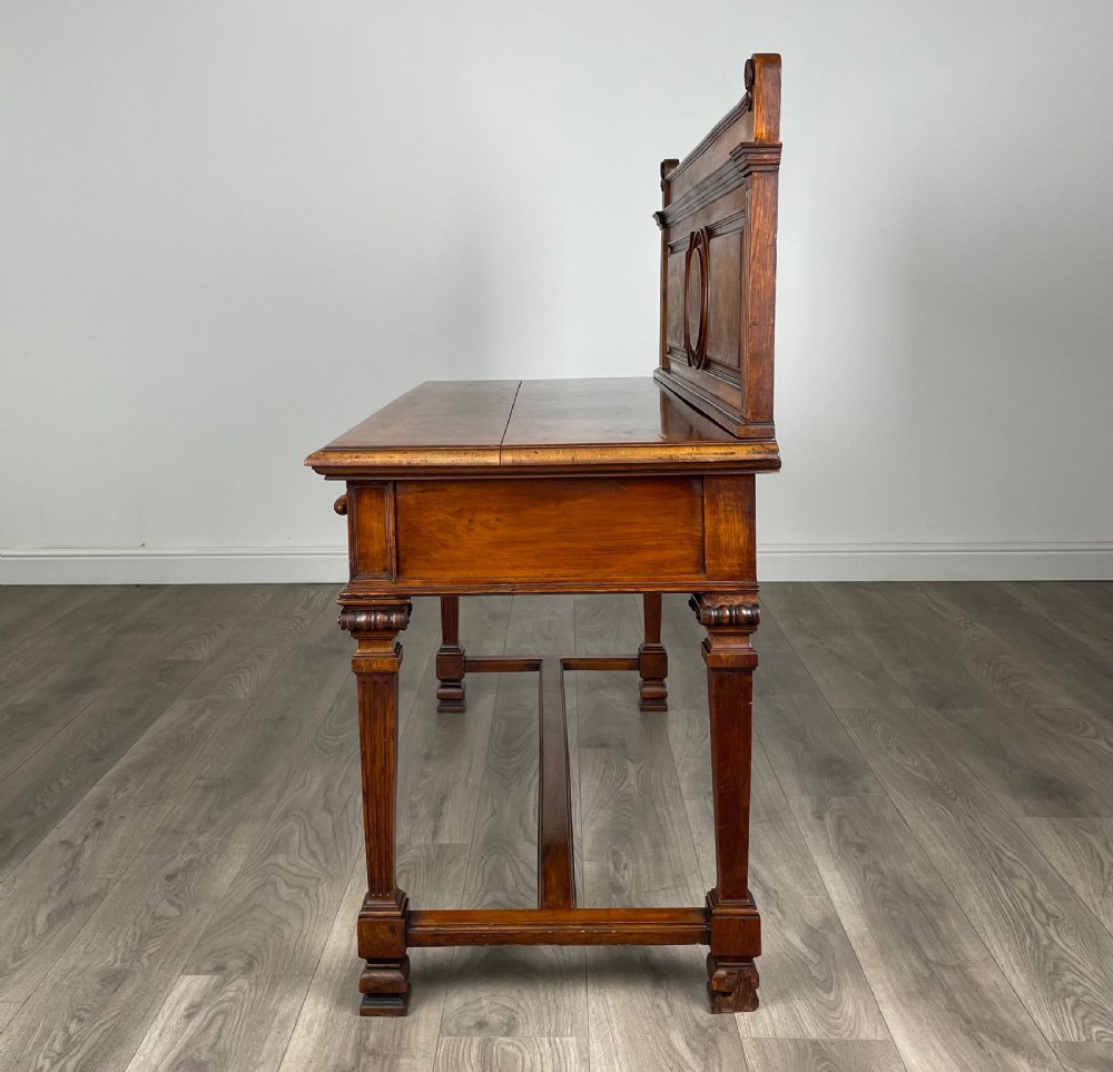 Antique 19th Century Side Table / Console Table In Oak  View III