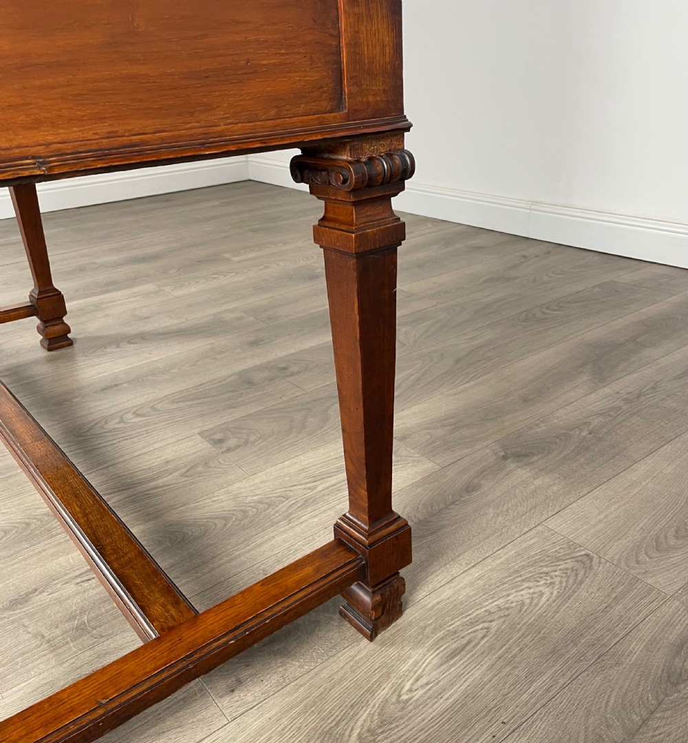 Antique 19th Century Side Table / Console Table In Oak  View XIII