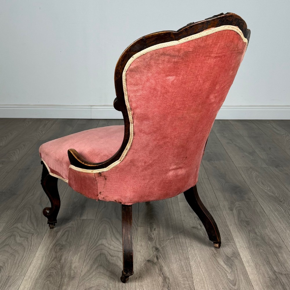  Antique 19th Century Armchair / Nursing Chair In Mahogany
 View III