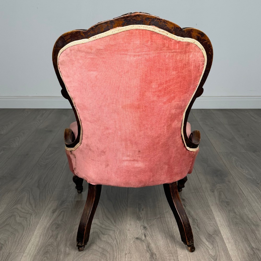  Antique 19th Century Armchair / Nursing Chair In Mahogany
 View V