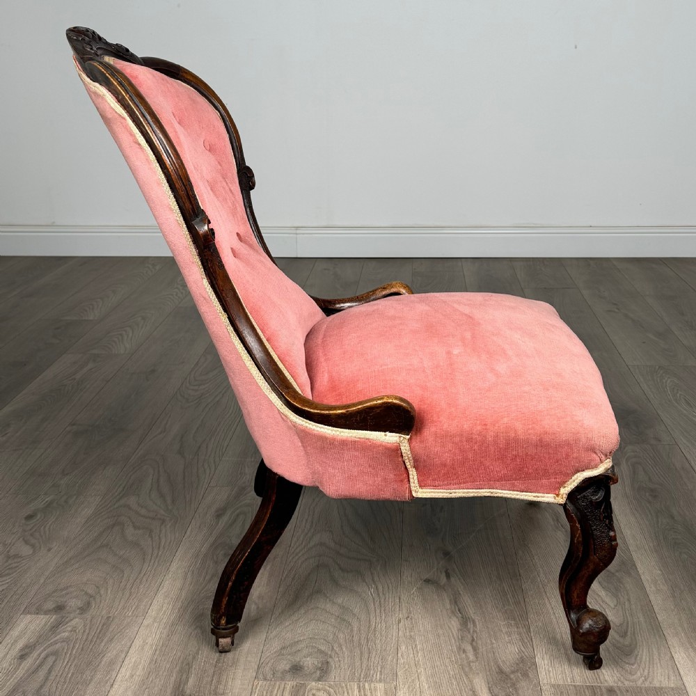  Antique 19th Century Armchair / Nursing Chair In Mahogany
 View VI