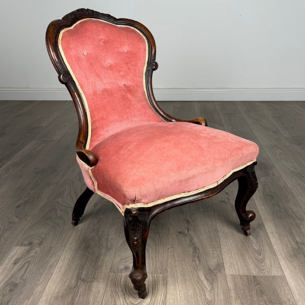  Antique 19th Century Armchair / Nursing Chair In Mahogany
 View VII